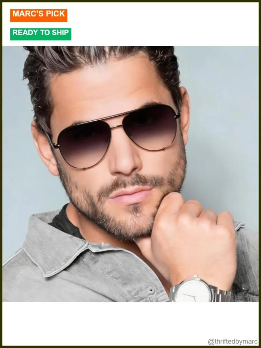 Oversized Polarized Aviator Sunglasses Unisex Metal Frame UV Protection